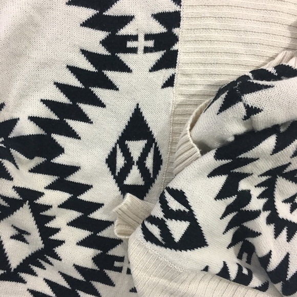 Beige Aztec Kimono Shawl Collar Open Cardigan L - Picture 6 of 7